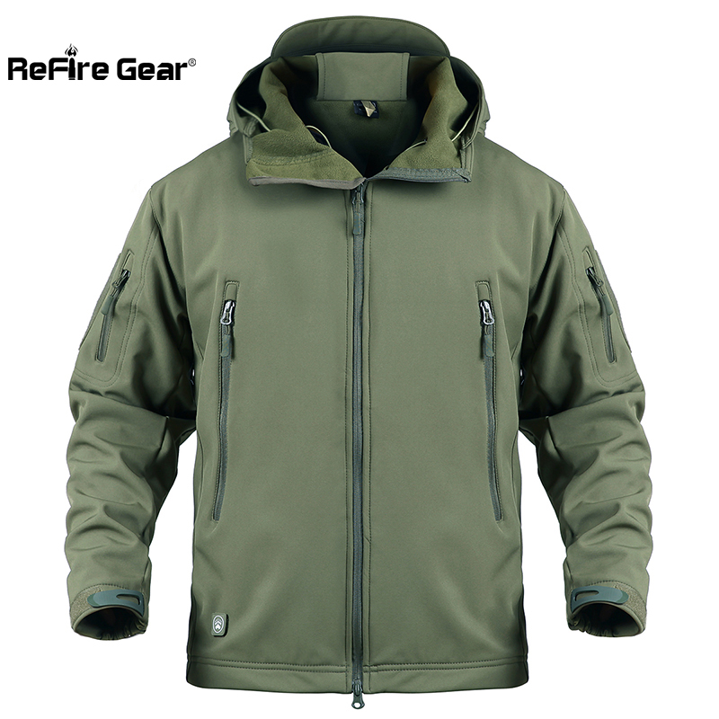 Fishing Jacket Waterproof - Men's Waterproof Tactical Softshell Jacket Winter