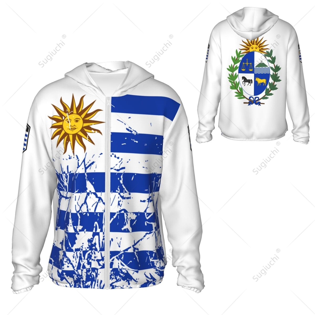 Uruguay Flag Sun Protection Ho - Fishing Hoodie recension och pris