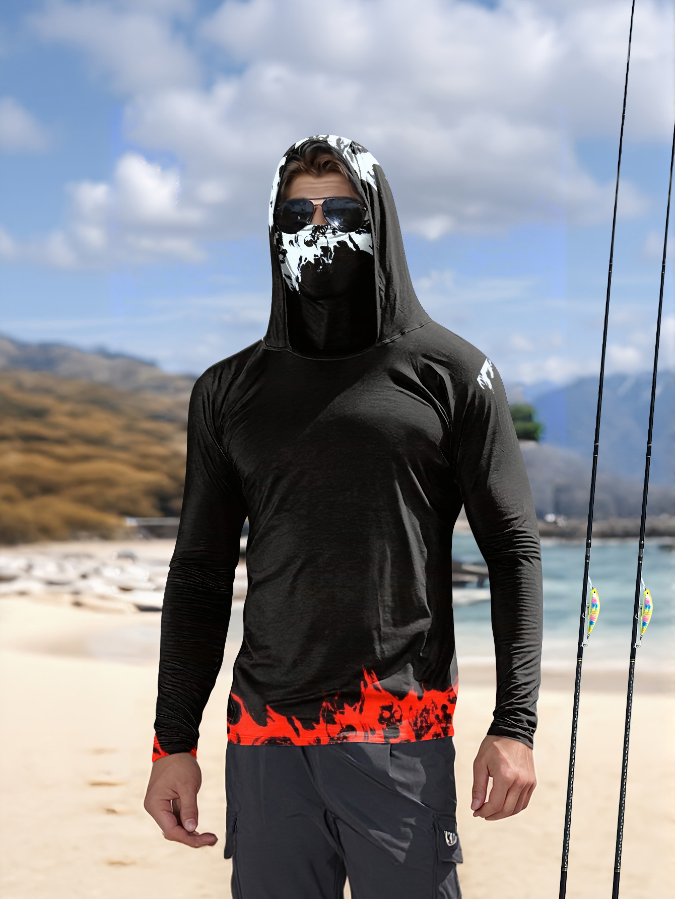 Men Hood Fishing Shirt long sl - Fishing Shirt Uv Protection recension och pris