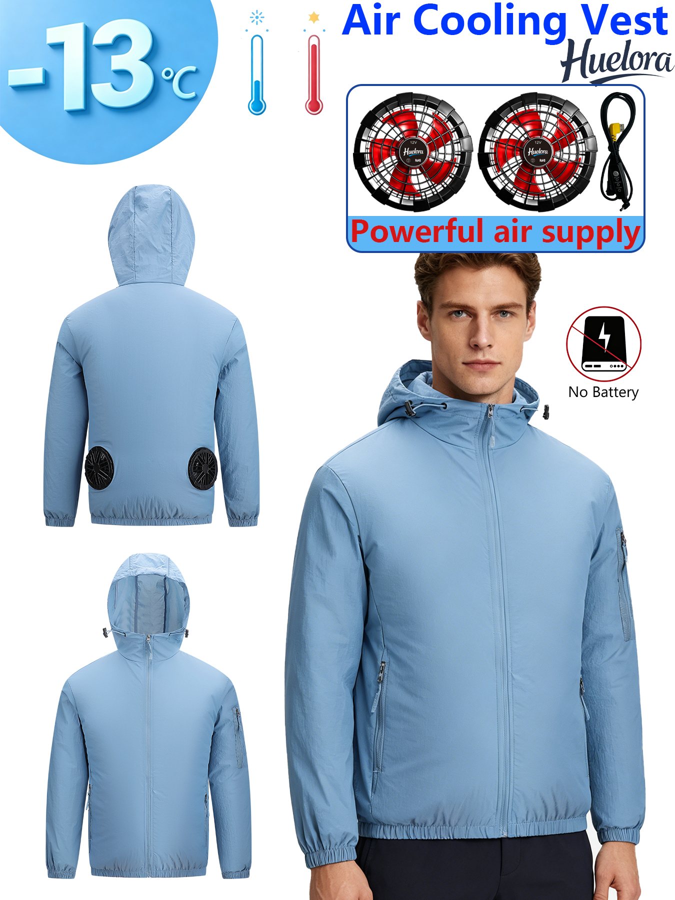 Men's Hooded USB Cooling Jacke - Fishing Hoodie recension och pris