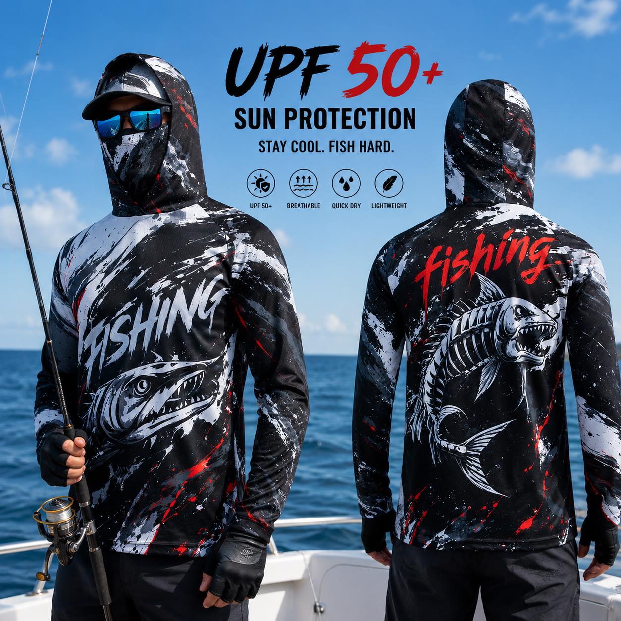 Men's Hooded Fishing Shirt UPF - Fishing Hoodie recension och pris