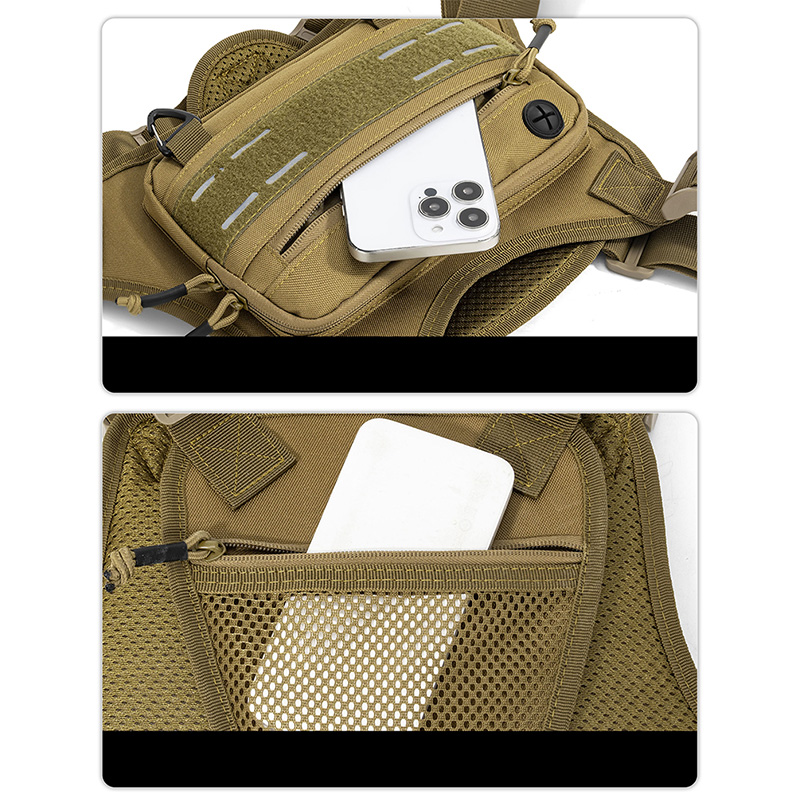 Tactical Front Chest Rig Bag V - Fishing Vest recension och pris