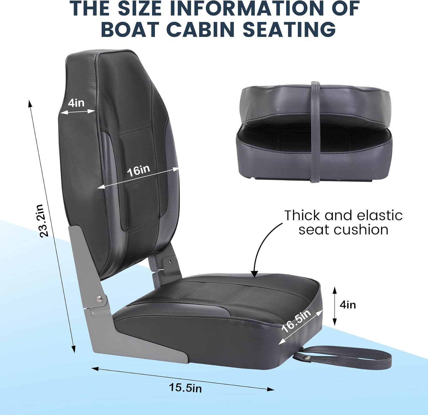 2 Pack Folding Boat Seats, Hig - Fishing Backpack recension och pris