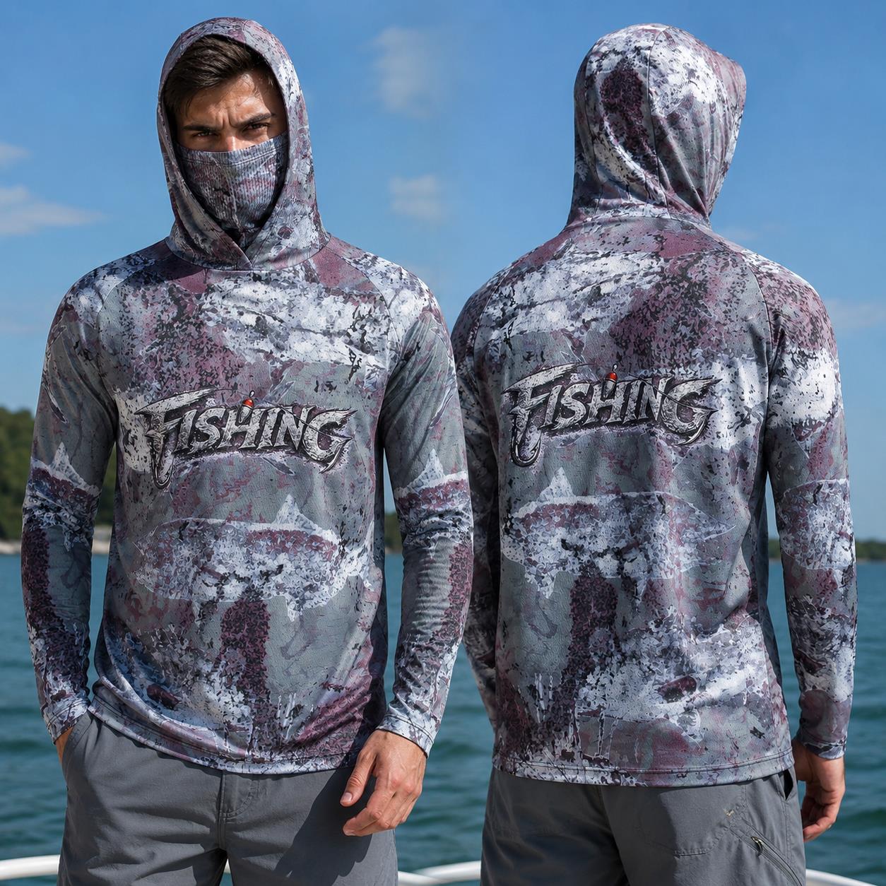 Fishing Shirt Hooded Men Fishi - Fishing Mask Sun Protection recension och pris