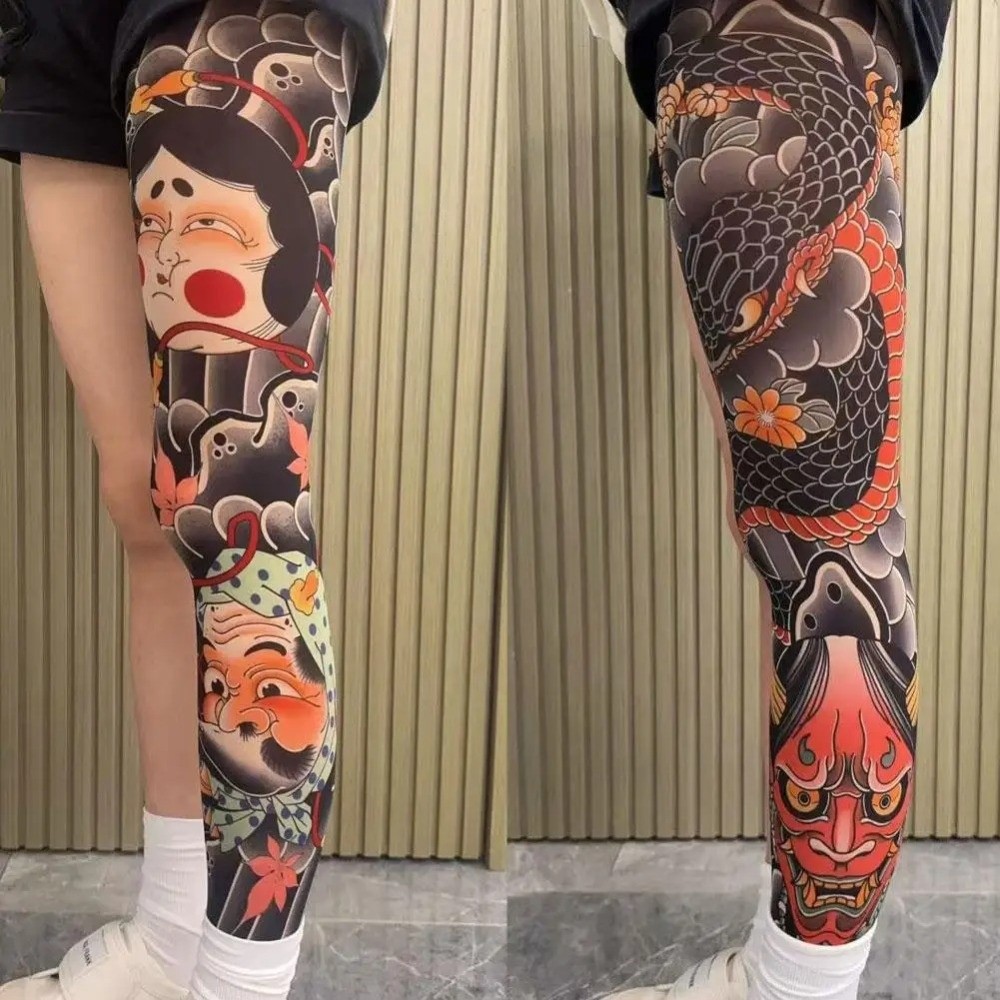 New Full Leg Fake Tattoo Socks - Fishing Socks recension och pris