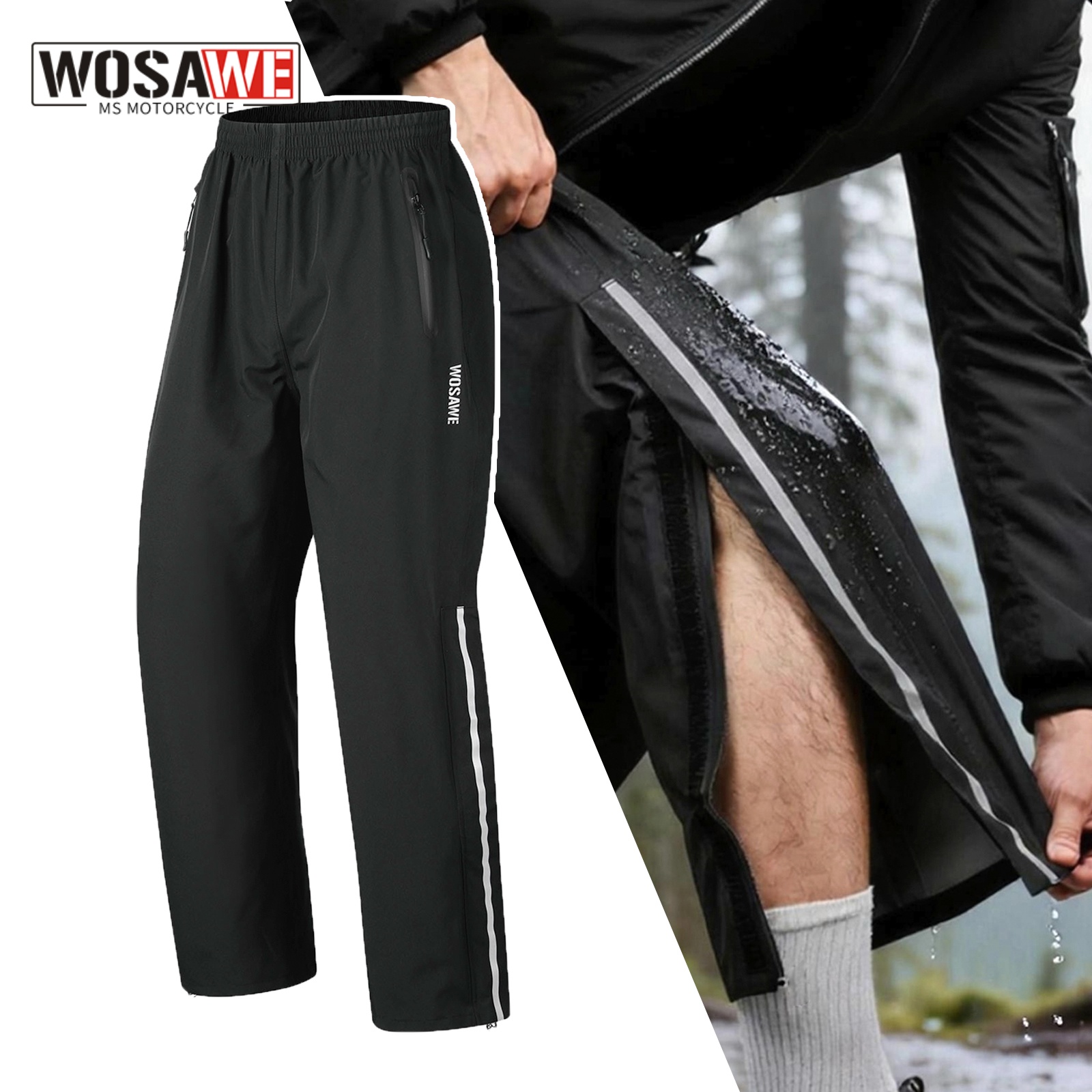 WOSAWE Rain Pants Windproof Me - Fishing Pants Waterproof recension och pris