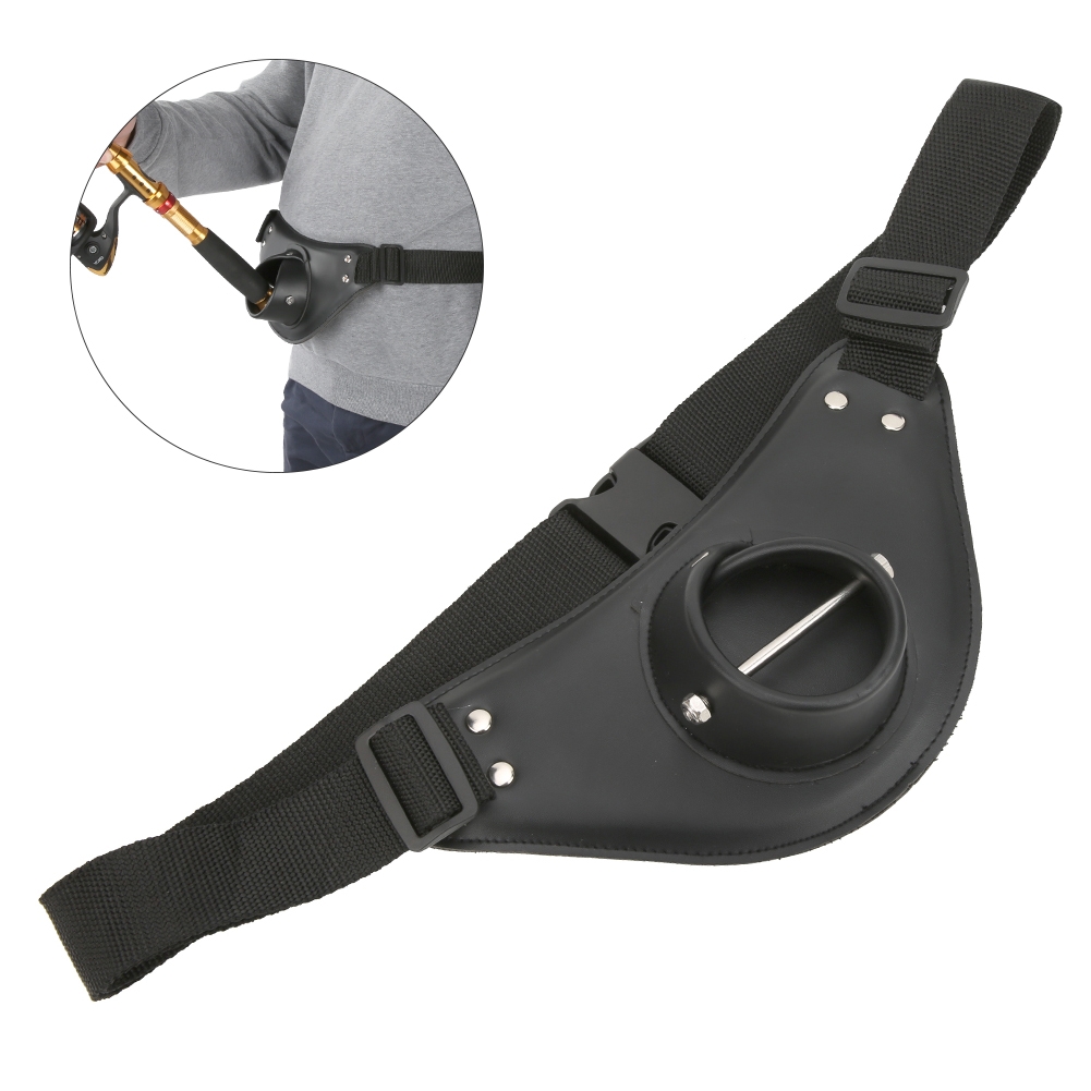Black PU Leather Adjustable Ro - Fishing Belt recension och pris